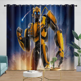 Bumblebee Curtains Pattern Blackout Window Drapes Room Decoration