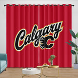 Calgary Flames Curtains Blackout Window Drapes Room Decoration