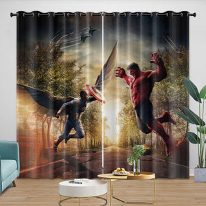 Captain America Brave New World Curtains Blackout Window Drapes