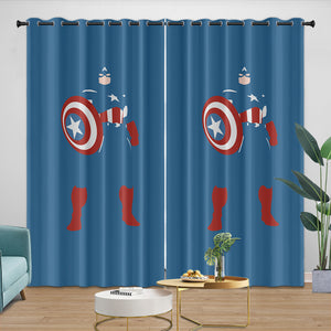 Captain America Curtains Blackout Window Drapes Room Decoration