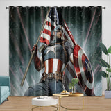 Captain America Curtains Blackout Window Drapes Room Decoration
