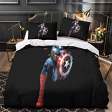 Captain America Duvet Cover Kids Room Bedding Set Without Filler