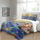 Cartoon Beauty and the Beast Bedding Set Quilt Duvet Cover Without Filler