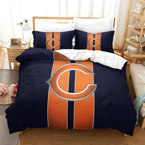 Chicago Bears Duvet Cover Kids Room Bedding Set Without Filler