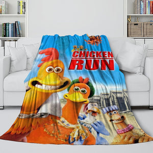 Chicken Run Blanket Flannel Throw Room Decoration