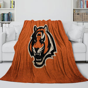 Cincinnati Bengals Blanket Flannel Fleece Throw Room Decoration