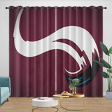 Colorado Avalanche Curtains Blackout Window Drapes Room Decoration