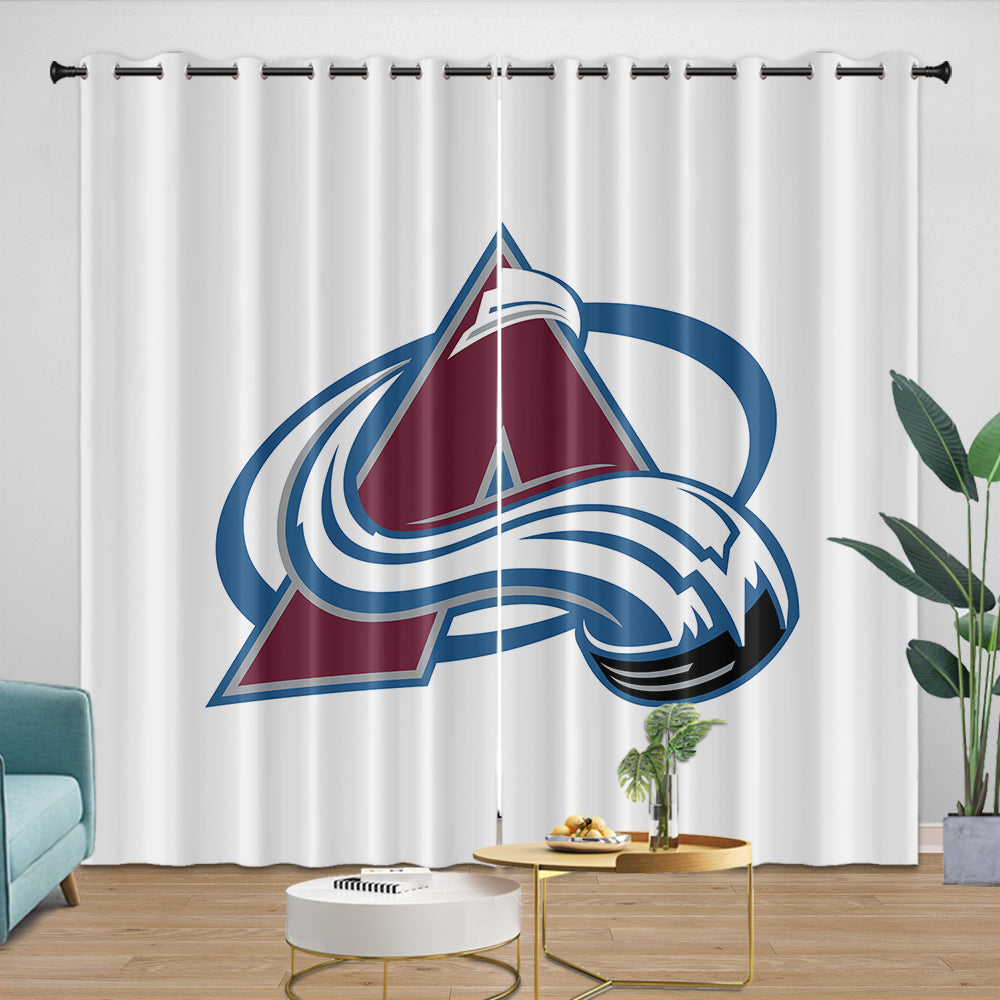Colorado Avalanche Curtains Blackout Window Drapes Room Decoration