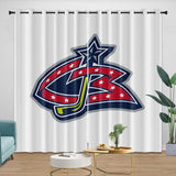 Columbus Blue Jackets Curtains Blackout Window Drapes Room Decoration