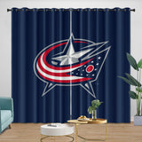 Columbus Blue Jackets Curtains Blackout Window Drapes Room Decoration