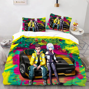 Cyberpunk Edgerunners Bedding Set Quilt Cover Without Filler