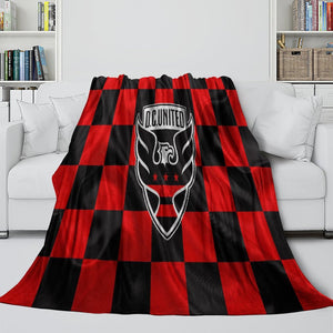 D.C. United Blanket Flannel Fleece Throw Room Decoration