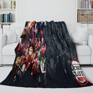 Demon Slayer Kimetsu no Yaiba Blanket Flannel Throw Room Decoration