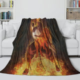 Demon Slayer Kimetsu no Yaiba Blanket Flannel Throw Room Decoration