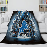 Detroit Lions Blanket Flannel Fleece Throw Room Decoration