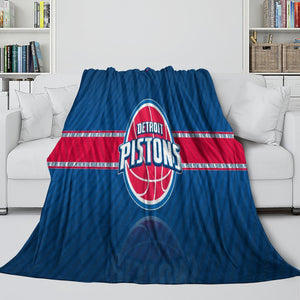 Detroit Pistons Blanket Flannel Fleece Throw Room Decoration