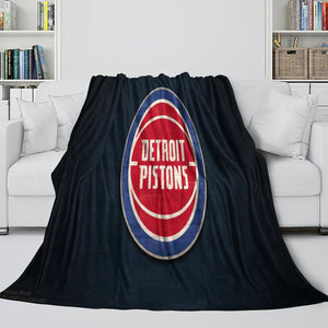 Detroit Pistons Blanket Flannel Fleece Throw Room Decoration