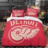 Detroit Red Wings Bedding Set Quilt Duvet Cover Without Filler
