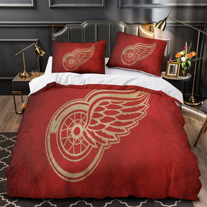 Detroit Red Wings Bedding Set Quilt Duvet Cover Without Filler