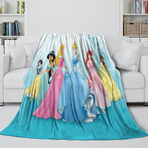 Disney Princess Pattern Blanket Flannel Throw Kids Room Decoration