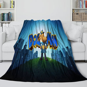 Dog Man Blanket Flannel Throw Room Decoration