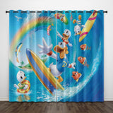 Donald Duck Curtains Pattern Blackout Window Drapes