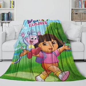 Dora the Explorer Blanket Flannel Fleece Throw Kids Room Decoration