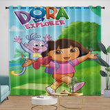 Dora the Explorer Curtains Blackout Window Drapes Kids Room Decoration