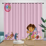 Dora the Explorer Curtains Blackout Window Drapes Kids Room Decoration