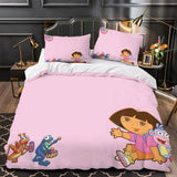 Dora the Explorer Duvet Cover Kids Bedding Set Without Filler