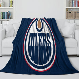 Edmonton Oilers Blanket Flannel Throw Kids Room Decoration