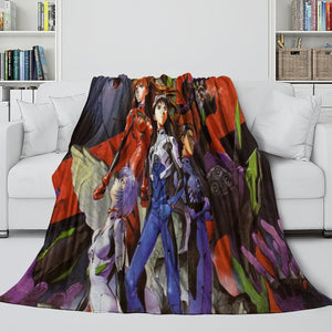 Evangelion Blanket Flannel Fleece Throw Room Decoration