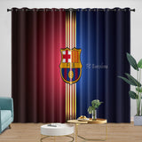 FC Barcelona Curtains Blackout Window Drapes Kids Room Decoration