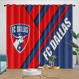 FC Dallas Curtains Blackout Window Drapes Room Decoration