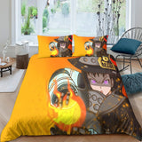 Fire Force Bedding Set Pattern Quilt Cover Without Filler
