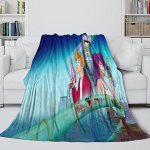 Futurama Blanket Flannel Fleece Throw Room Decoration