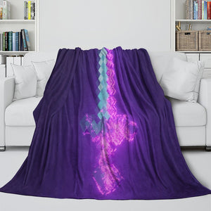 Game Pattern Minecraft Blanket Flannel Throw Kids Room Decoration