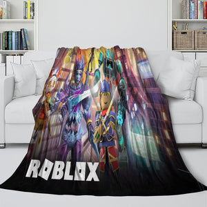 Game Pattern Roblox Blanket Flannel Throw Room Decoration