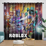 Game Pattren Roblox Curtains Blackout Window Drapes Room Decoration