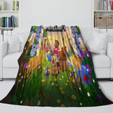 Game Pattern Minecraft Blanket Flannel Kids Room Throw