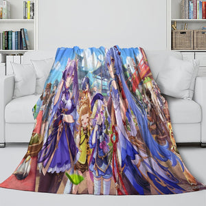 Genshin Impact Blanket Flannel Fleece Pattern Throw Room Decoration
