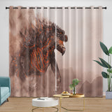 Godzilla Curtains Blackout Window Drapes Room Decoration