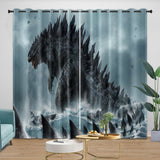 Godzilla Curtains Blackout Window Drapes Room Decoration