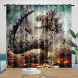 Godzilla Minus One Curtains Blackout Window Drapes