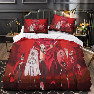 Hazbin Hotel Bedding Set Duvet Cover Without Filler