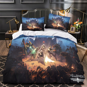 Helldivers 2 Bedding Set Duvet Cover Without Filler