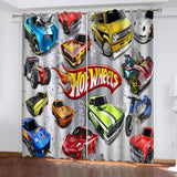 Hot Wheels Curtains Pattern Blackout Window Drapes