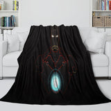 Iron Man Blanket Pattern Flannel Throw Kids Room Decoration