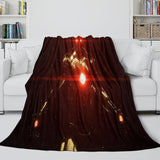 Iron Man Blanket Pattern Flannel Throw Kids Room Decoration