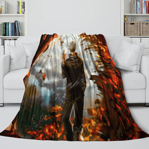 Jujutsu Kaisen Blanket Flannel Throw Kids Room Decoration